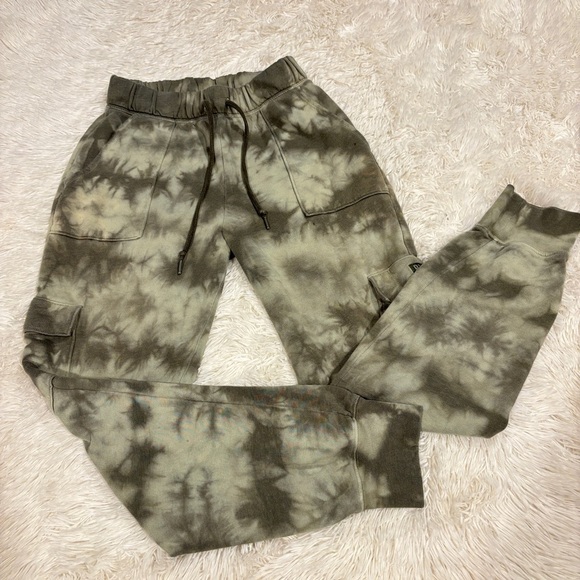 PINK victoria secret Green tie-dye woman’s Jogger sweat pants size small - Picture 1 of 11